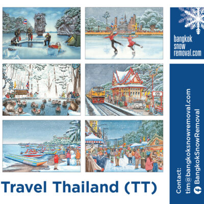Bangkok Snow Removal Postcards TT Bangkok Snow Removal Postcards TT